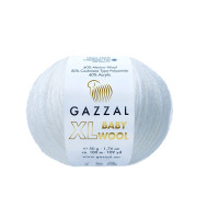 Пряжа Gazzal Baby Wool XL 801 Білий