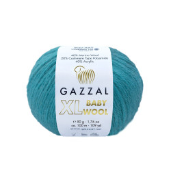 Пряжа Gazzal Baby Wool XL 832 Бірюзовий