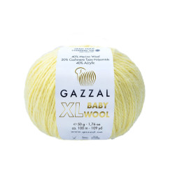 Пряжа Gazzal Baby Wool XL 833 Світло-жовтий