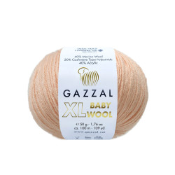 Пряжа Gazzal Baby Wool XL 834 Пудра