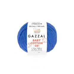 Пряжа Gazzal Baby Cotton 25 3421-Синій