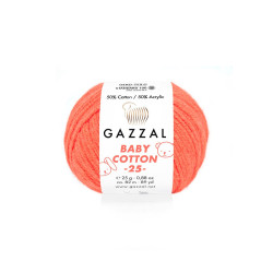Пряжа Gazzal Baby Cotton 25 3459-Помаранчевий