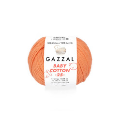 Пряжа Gazzal Baby Cotton 25 3465-Пісочний