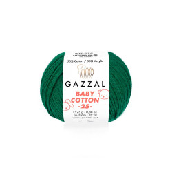 Пряжа Gazzal Baby Cotton 25 3467-Смарагд