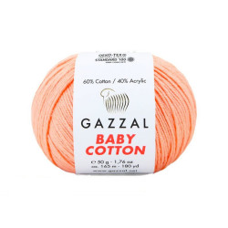 Пряжа Gazzal Baby Cotton 3412 Персиковий