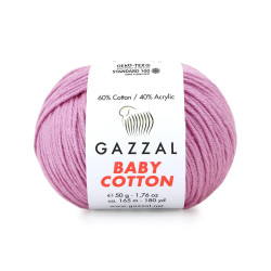 Пряжа Gazzal Baby Cotton 3422 Троянда