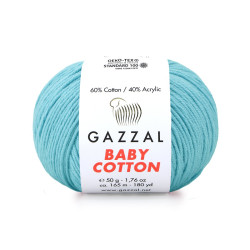 Пряжа Gazzal Baby Cotton 3451 Бірюза
