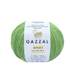 пряжа Gazzal Baby Wool 838 Светло-зеленый