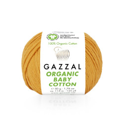 Пряжа Gazzal Organic Baby Cotton 418 Гірчиця