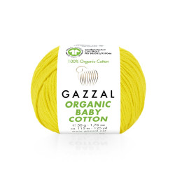 Пряжа Gazzal Organic Baby Cotton 420 Жовтий