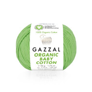 Пряжа Gazzal Organic Baby Cotton 421 Світло-зелений