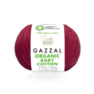 Пряжа Gazzal Organic Baby Cotton 429 Темно-червоний