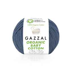 Пряжа Gazzal Organic Baby Cotton 434 Синій