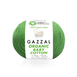 Пряжа Gazzal Organic Baby Cotton 440 Зеленый