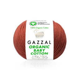 Пряжа Gazzal Organic Baby Cotton 445 Коричневый