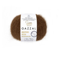 Пряжа Gazzal Super Kid Mohair 64400 Темно-коричневий