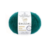 Пряжа Gazzal Super Kid Mohair 64418 Темно-зелений