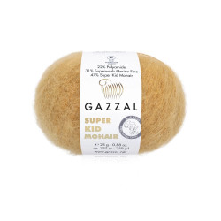 Пряжа Gazzal Super Kid Mohair 64423 Гірчиця