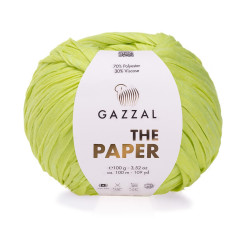 Пряжа Gazzal The Paper 3950 Салатовий