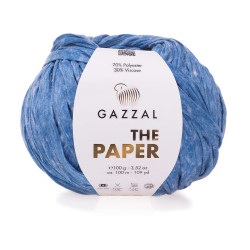 Пряжа Gazzal The Paper 3953 Синій
