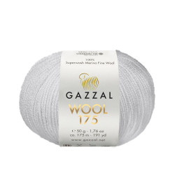 Пряжа Gazzal Wool 175 301-Светло-серый