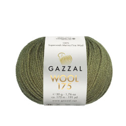 Пряжа Gazzal Wool 175 317-Оливковый
