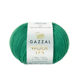 Пряжа Gazzal Wool 175 319-Зеленый