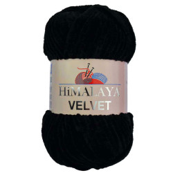 Пряжа Himalaya Velvet 90011 Чорний