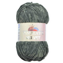 Пряжа Himalaya Velvet 90020 Темно-сірий