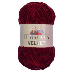 Пряжа Himalaya Velvet 90022 Бордовий