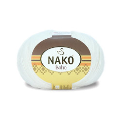 Пряжа Nako Boho 00208 Білий