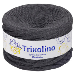 Пряжа трикотажна Trikolino 7-9 мм 100 м Антрацит меланж