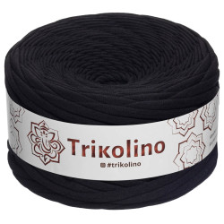 Пряжа трикотажна Trikolino 7-9 мм 100 м Чорний