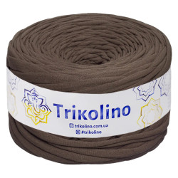 Пряжа трикотажна Trikolino 7-9 мм 100 м Чорний шоколад