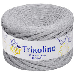 Пряжа трикотажна Trikolino 7-9 мм 100 м Cірий меланж