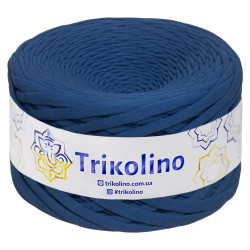 Пряжа трикотажна Trikolino 7-9 мм 100 м Джинс
