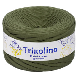 Пряжа трикотажна Trikolino 7-9 мм 100 м Хакі