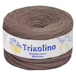 Пряжа трикотажна Trikolino 7-9 мм 100 м Молочний шоколад