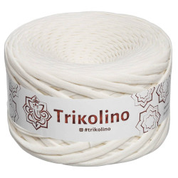 Пряжа трикотажна Trikolino 7-9 мм 100 м Парне молоко