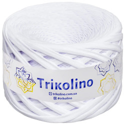 Пряжа трикотажна Trikolino 7-9 мм 100 м Снежная