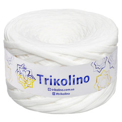 Пряжа трикотажна Trikolino 7-9 мм 100 м Теплий білий