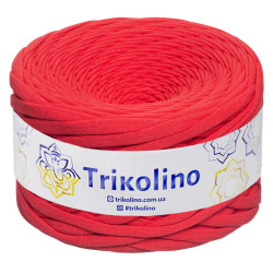 Пряжа трикотажна Trikolino 7-9 мм 100 м Яскраво-червоний