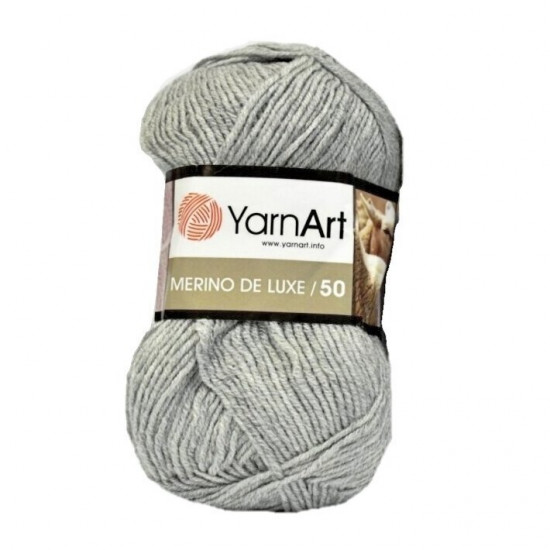 Пряжа YarnArt Merino De Luxe 50 0282-Світло-сірий
