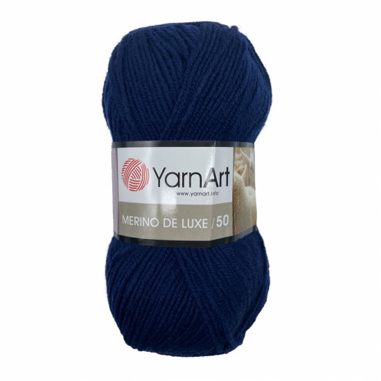 Пряжа YarnArt Merino De Luxe 50 583-Темно-синій