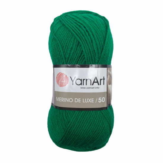 Пряжа YarnArt Merino De Luxe 50 338-Зелений
