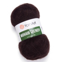 Пряжа YarnArt Mohair Trendy 123 Коричневый