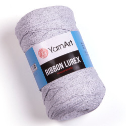 Пряжа YarnArt Ribbon Lurex 720 Сірий