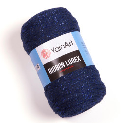 Пряжа YarnArt Ribbon Lurex 740 Синій