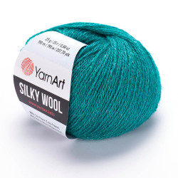 Пряжа YarnArt Silky Wool 339 Смарагд