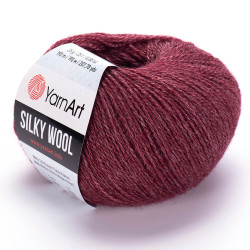 Пряжа YarnArt Silky Wool 344 Бордо